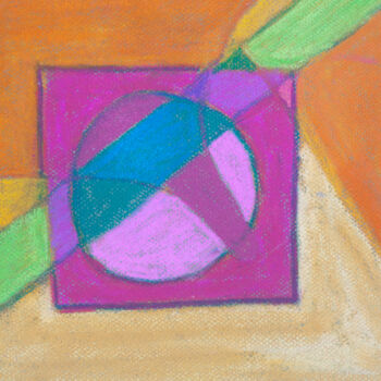Drawing titled "Geometric Pastel Ab…" by Linda Armstrong, Original Artwork, Pastel
