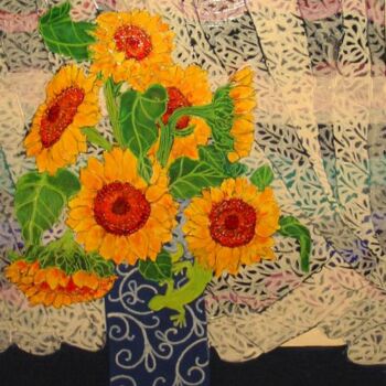 Painting titled "SUNFLOWERS" by Linda Arthurs, Original Artwork, Other