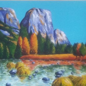 Peinture intitulée "montagne.jpg" par Linda Kacer, Œuvre d'art originale