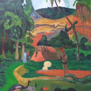 Painting titled "gauguin-matamoe.jpg" by Linda Kacer, Original Artwork, Oil
