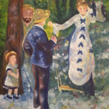Pittura intitolato "La Balançoire from…" da Linda Kacer, Opera d'arte originale, Olio