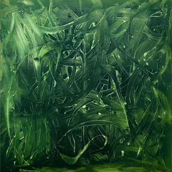 Pittura intitolato "Undergrowth" da Linda Mcfetridge, Opera d'arte originale, Acrilico Montato su Telaio per barella in legno