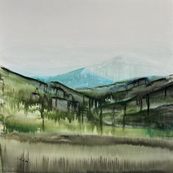 Malarstwo zatytułowany „Rain” autorstwa Linda Mcfetridge, Oryginalna praca, Akryl Zamontowany na Drewniana rama noszy