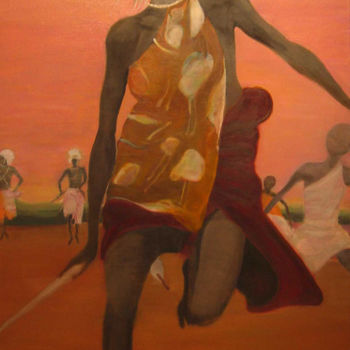 Schilderij getiteld "Young dancer from R…" door Linda Vanden Abeele, Origineel Kunstwerk, Olie