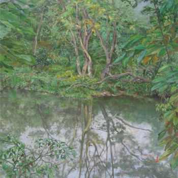 Painting titled "Reflection II" by Linda Chen, Original Artwork