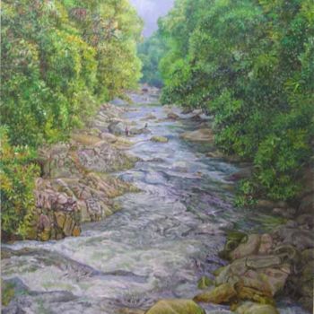 Malarstwo zatytułowany „Chamang Waterfall I…” autorstwa Linda Chen, Oryginalna praca
