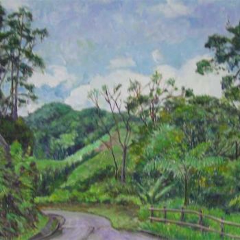 Painting titled "Fraser's Hill" by Linda Chen, Original Artwork