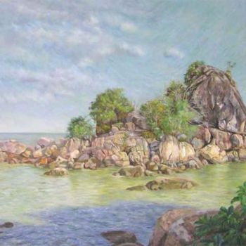 绘画 标题为“Lover's Isle - Batu…” 由Linda Chen, 原创艺术品, 油