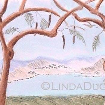 Ζωγραφική με τίτλο "View from the Mount…" από Linda Dugan, Αυθεντικά έργα τέχνης, Λάδι