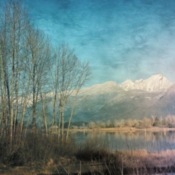 Photography titled "Blue Frost Day" by Linda Hegland, Original Artwork