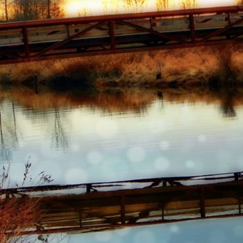 Φωτογραφία με τίτλο "Bridge Over River i…" από Linda Hegland, Αυθεντικά έργα τέχνης