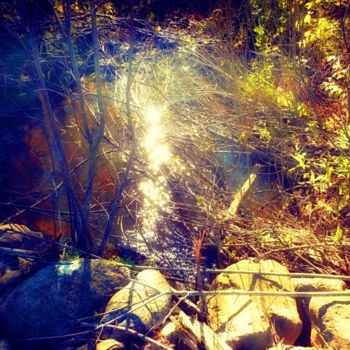 Photography titled "Stream in Autumn Su…" by Linda Hegland, Original Artwork