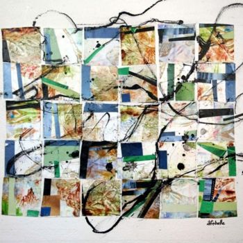 Schilderij getiteld "Collage 1" door Linda Labelle, Origineel Kunstwerk, Acryl