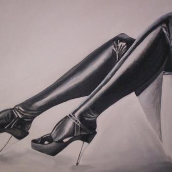 Pittura intitolato "Glass Heels" da Linda Obrien, Opera d'arte originale