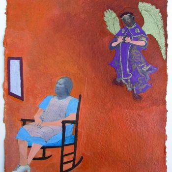 Картина под названием "Rose's Encounter" - Linda Rosenfield, Подлинное произведение искусства