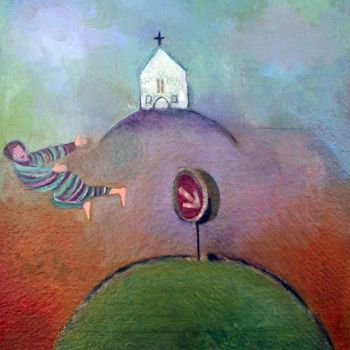 Malarstwo zatytułowany „Angel's Route” autorstwa Linda Rosenfield, Oryginalna praca