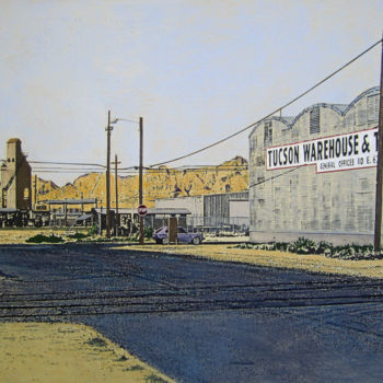 Картина под названием "Tucson Warehouse an…" - Linda Rosenfield, Подлинное произведение искусства