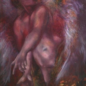 Pintura intitulada "Who tries on angels…" por L.Jakobsson, Obras de arte originais