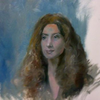 Painting titled "Study of face:Tessa…" by L.Jakobsson, Original Artwork