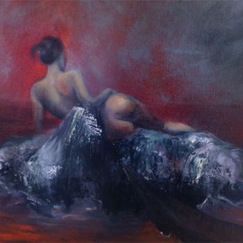 Painting titled "Pose floating" by L.Jakobsson, Original Artwork