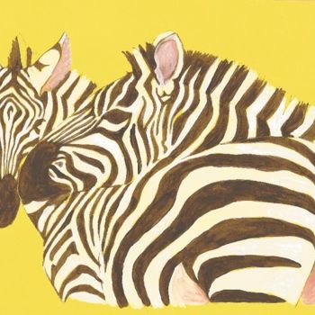 Drawing titled "zebras.jpg" by Lindsay Wright, Original Artwork