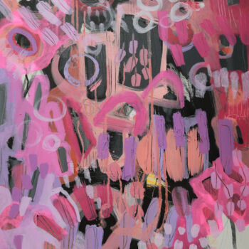 Pintura titulada "Crazy Abstract Gard…" por Lindsey Mcalister Obe Jp, Obra de arte original, Acrílico