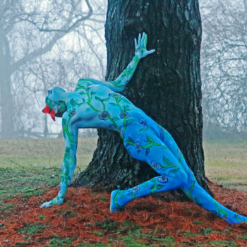 Fotografia intitolato "Blue Lady" da Lindy Powers, Opera d'arte originale, Fotografia digitale