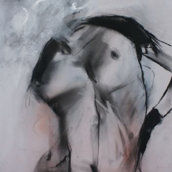 Painting titled "Fog" by Linet Andrea, Original Artwork, Charcoal
