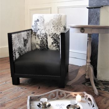 设计 标题为“Fauteuil Art déco é…” 由Lin-Et-Patine, 原创艺术品, 家具