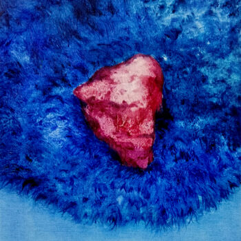 Peinture intitulée "Heart of stone" par Linge Meng, Œuvre d'art originale, Huile