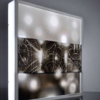 Design intitolato "Black Lights 2" da Lino Di Vinci, Opera d'arte originale, apparecchio