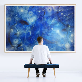 Peinture intitulée "Blue Venus 2" par Lino Di Vinci, Œuvre d'art originale, Acrylique