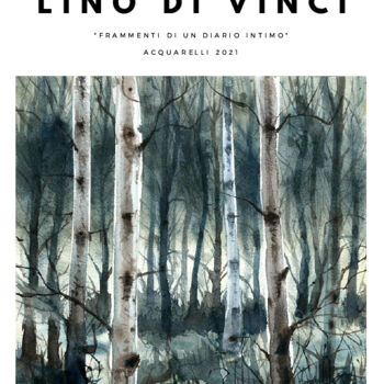 Pittura intitolato ""Respiro verticale"" da Lino Di Vinci, Opera d'arte originale, Acquarello