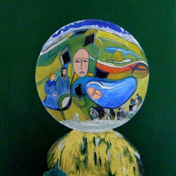 Peinture intitulée "Acqua" par Lino Ruiu, Œuvre d'art originale