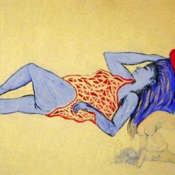 Ζωγραφική με τίτλο "Rebecca, la prima m…" από Lino Ruiu, Αυθεντικά έργα τέχνης