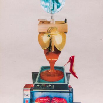Collages intitulée "Machine à Fabriquer…" par Lioncaresse, Œuvre d'art originale