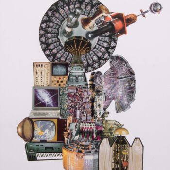 Collages titled "Machine à Polluer l…" by Lioncaresse, Original Artwork, Paper