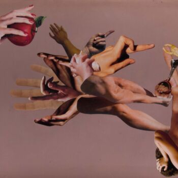 Collages intitulée "La Condition Inhuma…" par Lioncaresse, Œuvre d'art originale