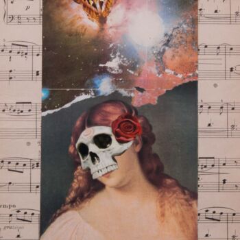 Collages getiteld "La Fleur Avant le F…" door Lioncaresse, Origineel Kunstwerk