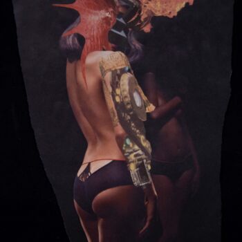 Collages intitulée "Beauté Convulsée II" par Lioncaresse, Œuvre d'art originale