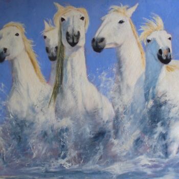 "Horses" başlıklı Tablo Lionel Crotet (nel) tarafından, Orijinal sanat, Petrol