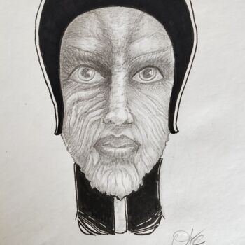 Drawing titled "INQUISITOR" by Lionel Hosxe, Original Artwork, Pencil