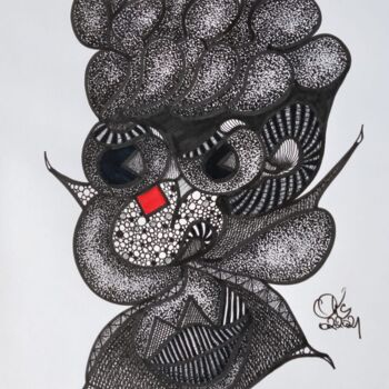 Drawing titled "PIMPLE" by Lionel Hosxe, Original Artwork, Marker