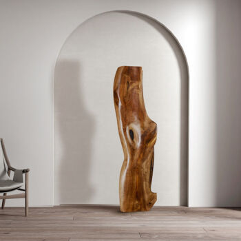Escultura intitulada "Marble" por Lionel Le Coq, Obras de arte originais, Madeira
