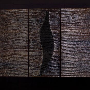 Скульптура под названием "triwave" - Lionel Le Coq, Подлинное произведение искусства, Дерево