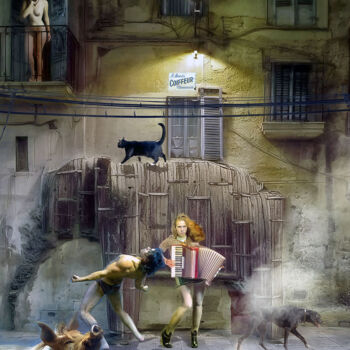 Arte digital titulada "Roméo et Juliette" por Lionel Morateur, Obra de arte original, Pintura Digital