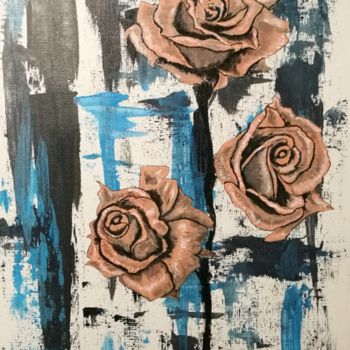 Pintura titulada "Roses" por Lionel Griffi, Obra de arte original, Acrílico