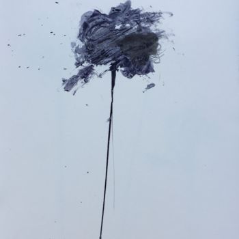Peinture intitulée "Fleur gris de Payne…" par Lionel Lesire, Œuvre d'art originale, Encre