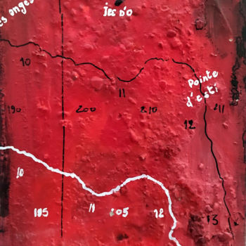 Картина под названием "Karte 5" - Lionel Marchesse, Подлинное произведение искусства, Акрил