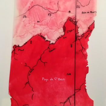 Peinture intitulée "Karte sur plexi 2" par Lionel Marchesse, Œuvre d'art originale, Acrylique